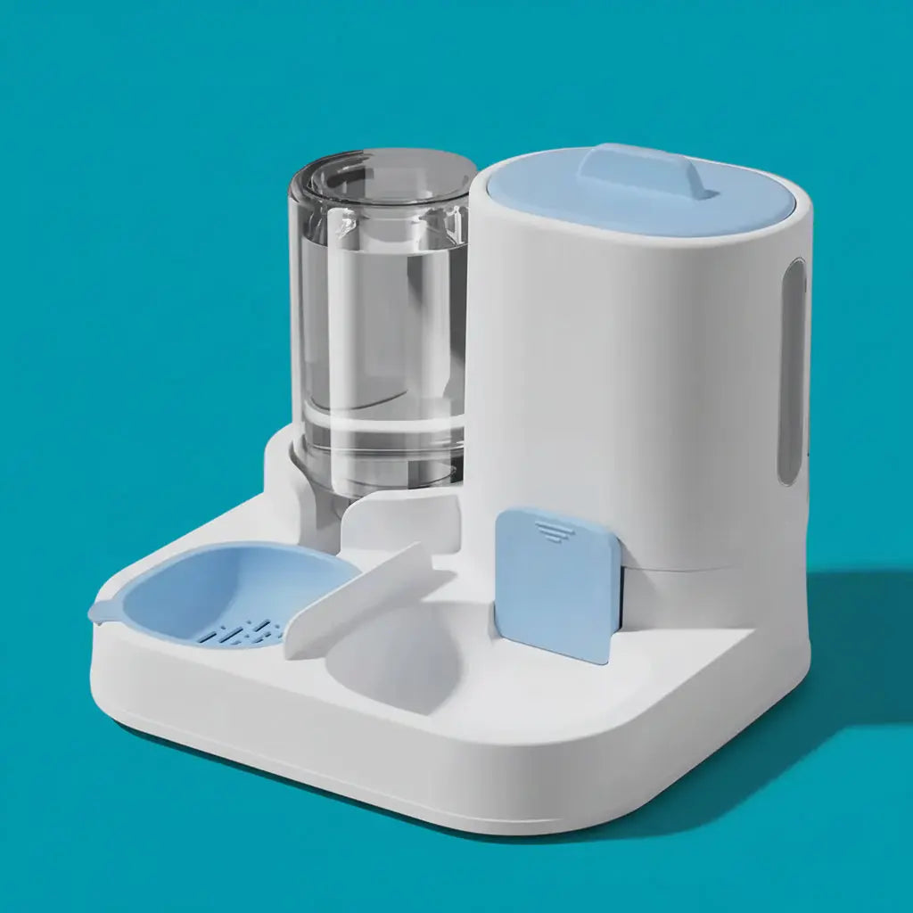 Distributeur automatique de nourriture et d'eau pour animaux de compagnie 2 en 1 APETA